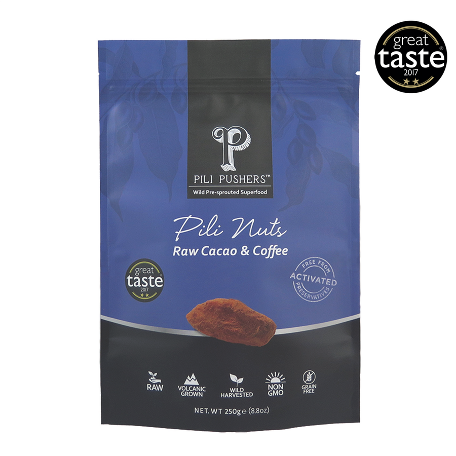 Raw Cacao & Coffee Pili Nuts 45g / 250g