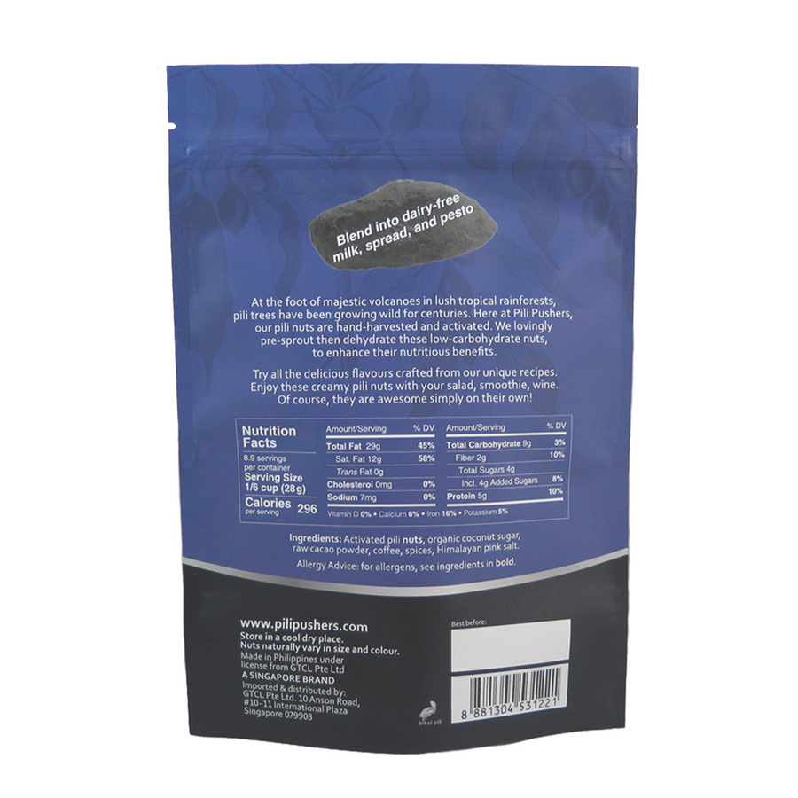 Raw Cacao & Coffee Pili Nuts 45g / 250g