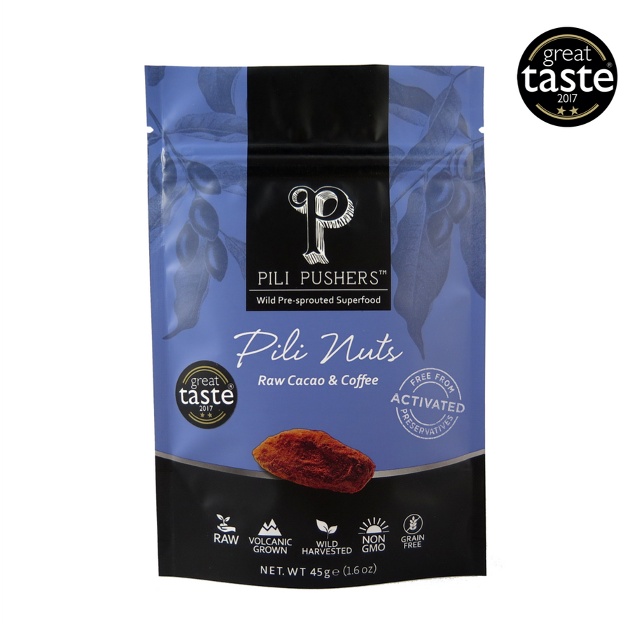 Raw Cacao & Coffee Pili Nuts 45g / 250g