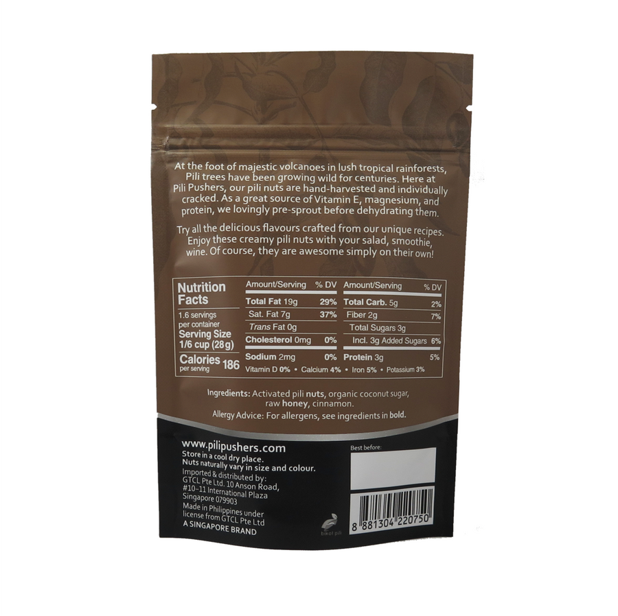 Cinnamon & Raw Honey Pili Nuts 45g / 250g
