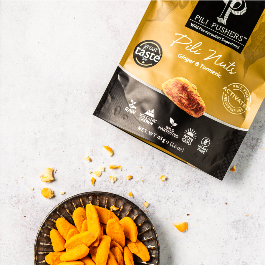 Ginger & Turmeric Pili Nuts 45g / 250g