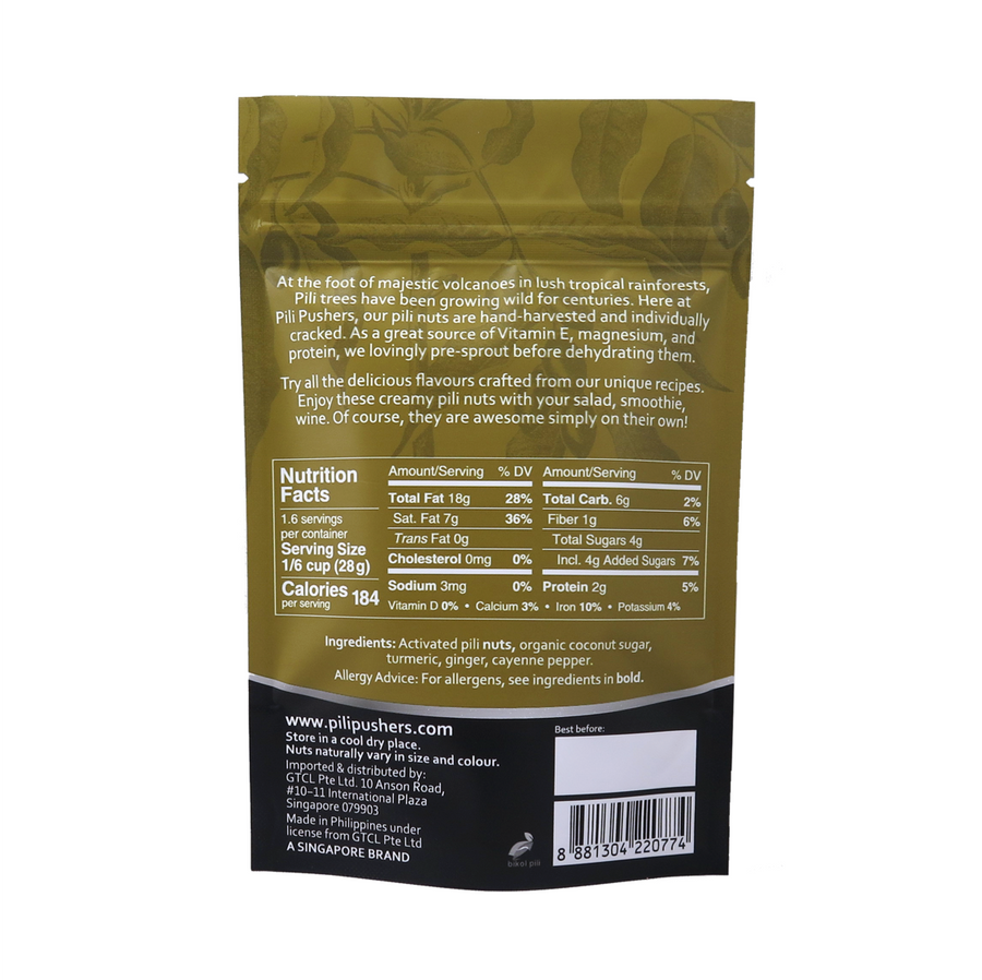 Ginger & Turmeric Pili Nuts 45g / 250g