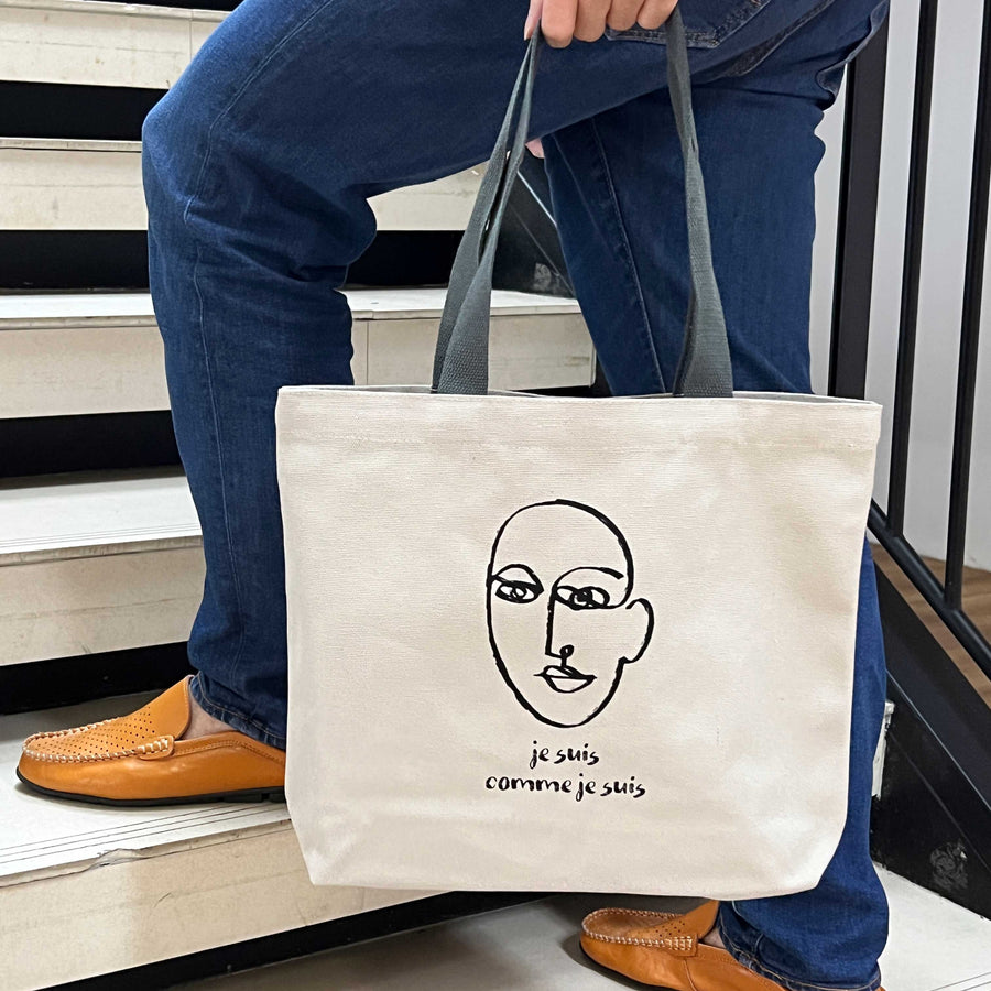 Je Suis Tote Bag (pure cotton, thick 22oz)